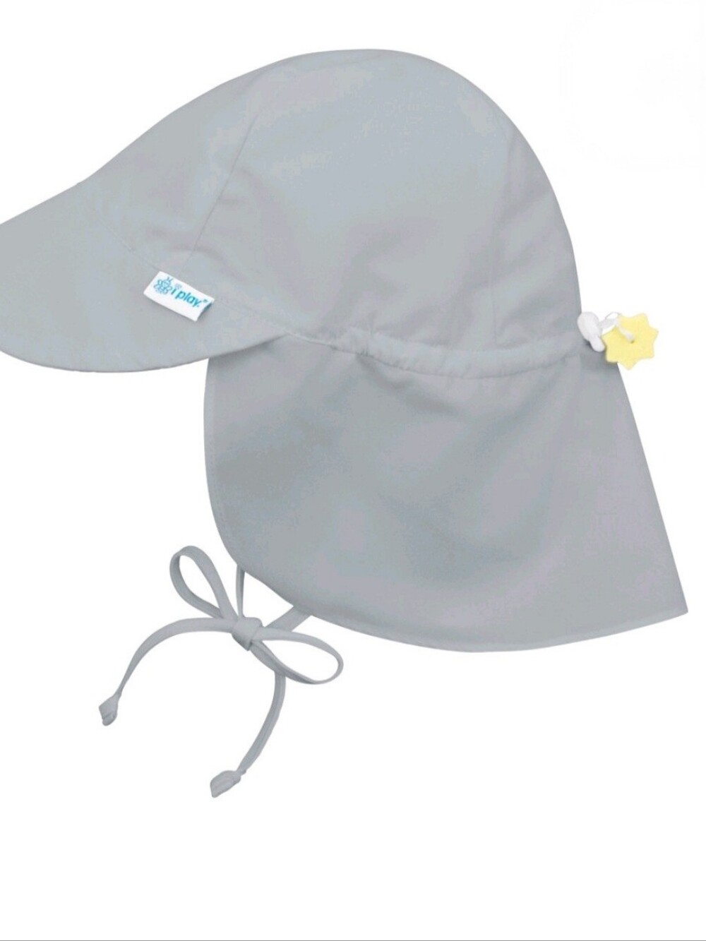 i play Grey 50+ UPF Sun Protection Kids Hat with Neck Flap - Size 9-18mos